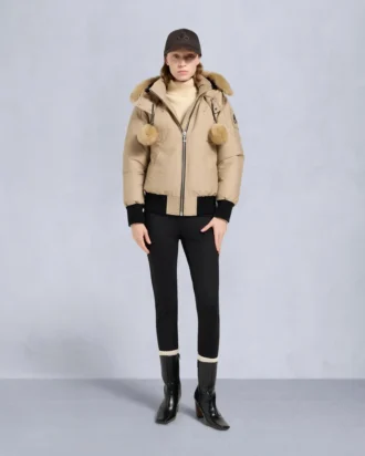 Chaqueta bomber con ribete de piel de oveja Debbie original