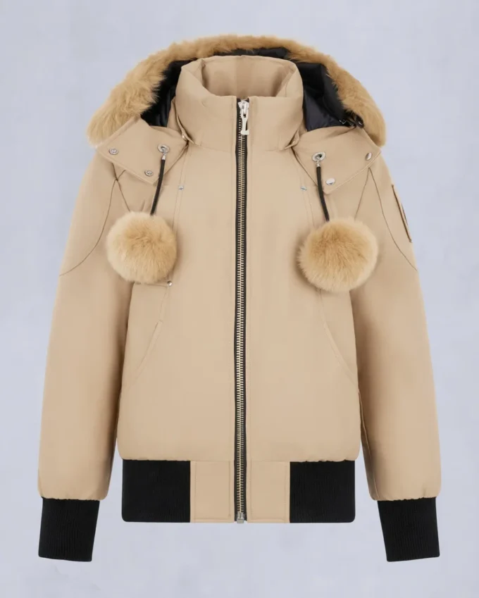 Chaqueta bomber con ribete de piel de oveja Debbie original Chaqueta bomber con ribete de piel de oveja Debbie original