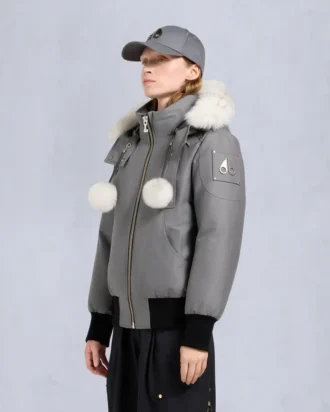 Chaqueta bomber con ribete de piel de oveja Debbie original