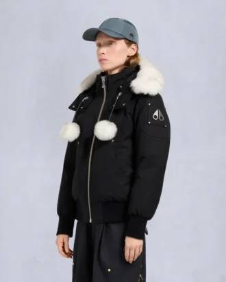 Chaqueta bomber con ribete de piel de oveja Debbie original