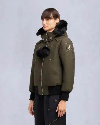 Chaqueta bomber con ribete de piel de oveja Debbie original