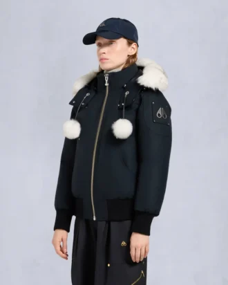 Chaqueta bomber con ribete de piel de oveja Debbie original