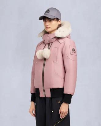 Chaqueta bomber con ribete de piel de oveja Debbie original