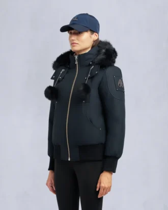 Chaqueta bomber con ribete de piel de oveja Debbie original