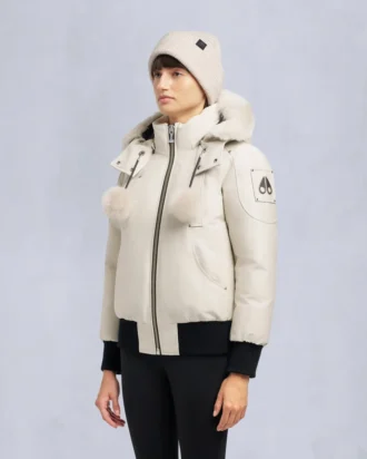 Chaqueta bomber con ribete de piel de oveja Debbie original