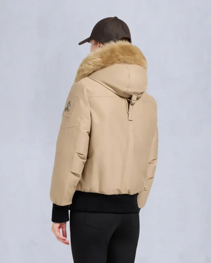 Chaqueta bomber con ribete de piel de oveja Debbie original Chaqueta bomber con ribete de piel de oveja Debbie original