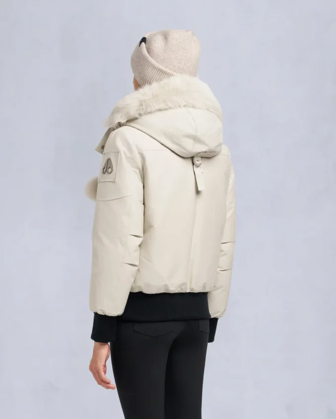 Chaqueta bomber con ribete de piel de oveja Debbie original Chaqueta bomber con ribete de piel de oveja Debbie original