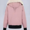 Chaqueta bomber con ribete de piel de oveja Debbie original Chaqueta bomber con ribete de piel de oveja Debbie original