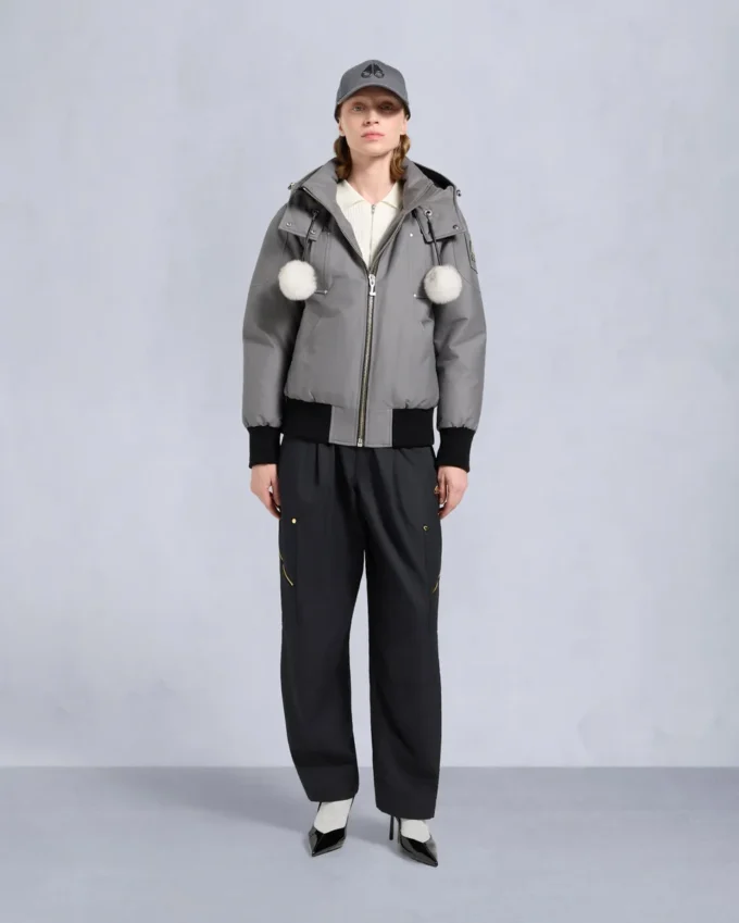Chaqueta bomber con ribete de piel de oveja Debbie original Chaqueta bomber con ribete de piel de oveja Debbie original