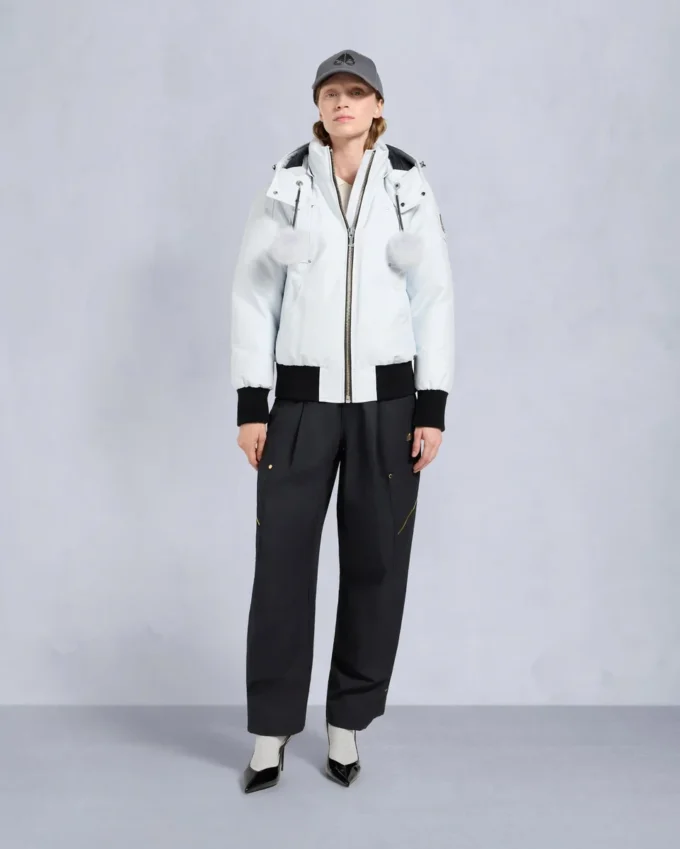 Chaqueta bomber con ribete de piel de oveja Debbie original Chaqueta bomber con ribete de piel de oveja Debbie original