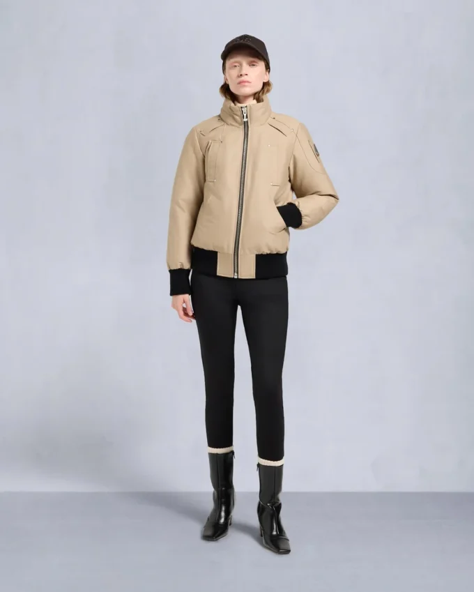Chaqueta bomber con ribete de piel de oveja Debbie original Chaqueta bomber con ribete de piel de oveja Debbie original
