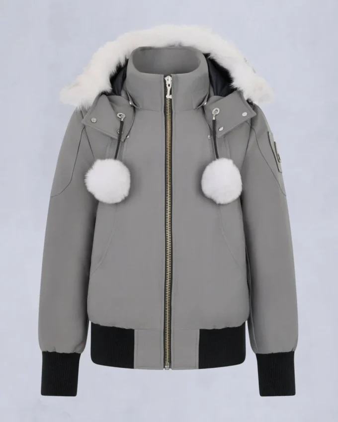 Chaqueta bomber con ribete de piel de oveja Debbie original Chaqueta bomber con ribete de piel de oveja Debbie original