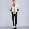 Chaqueta bomber con ribete de piel de oveja Debbie original Chaqueta bomber con ribete de piel de oveja Debbie original