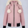 Chaqueta bomber con ribete de piel de oveja Debbie original Chaqueta bomber con ribete de piel de oveja Debbie original