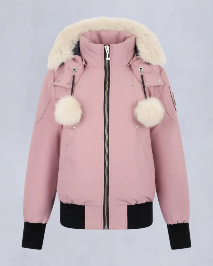 Chaqueta bomber con ribete de piel de oveja Debbie original Chaqueta bomber con ribete de piel de oveja Debbie original