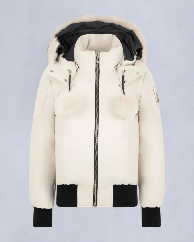 Chaqueta bomber con ribete de piel de oveja Debbie original Chaqueta bomber con ribete de piel de oveja Debbie original