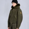 Chaqueta bomber con ribete de piel de oveja Logan de la serie Gold Chaqueta bomber con ribete de piel de oveja Logan de la serie Gold