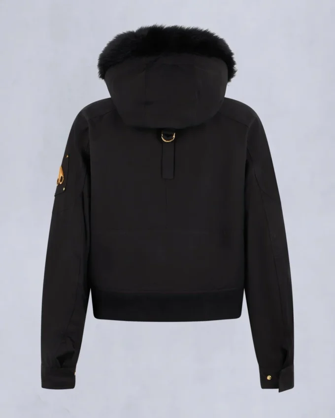 Chaqueta bomber con ribete de piel de oveja Logan de la serie Gold Chaqueta bomber con ribete de piel de oveja Logan de la serie Gold