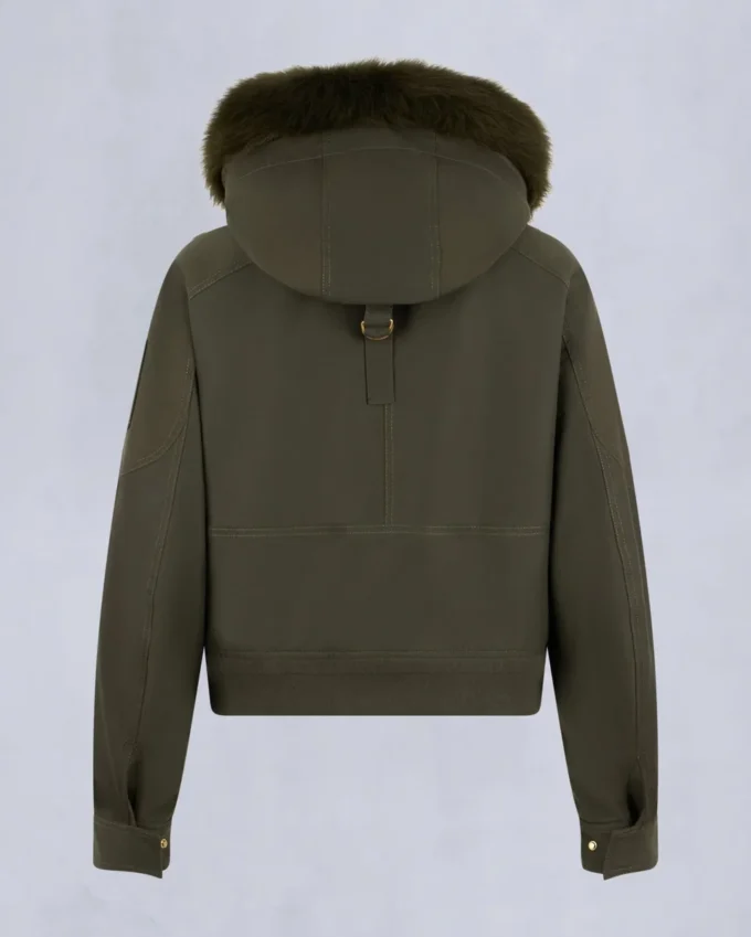 Chaqueta bomber con ribete de piel de oveja Logan de la serie Gold Chaqueta bomber con ribete de piel de oveja Logan de la serie Gold
