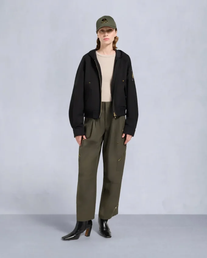 Chaqueta bomber con ribete de piel de oveja Logan de la serie Gold Chaqueta bomber con ribete de piel de oveja Logan de la serie Gold