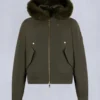Chaqueta bomber con ribete de piel de oveja Logan de la serie Gold Chaqueta bomber con ribete de piel de oveja Logan de la serie Gold