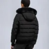 Chaqueta bomber con ribete de piel de oveja Onyx Ladriere Chaqueta bomber con ribete de piel de oveja Onyx Ladriere