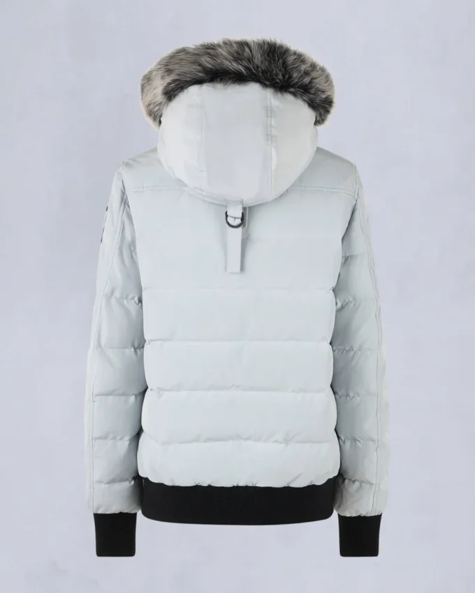 Chaqueta bomber con ribete de piel de oveja Onyx Ladriere Chaqueta bomber con ribete de piel de oveja Onyx Ladriere