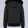 Chaqueta bomber con ribete de piel de oveja Onyx Ladriere Chaqueta bomber con ribete de piel de oveja Onyx Ladriere