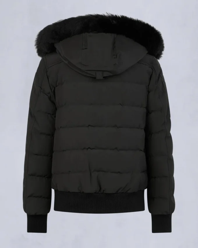 Chaqueta bomber con ribete de piel de oveja Onyx Ladriere Chaqueta bomber con ribete de piel de oveja Onyx Ladriere