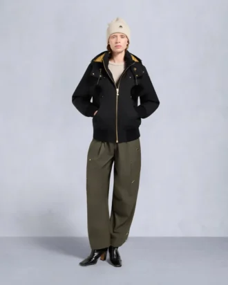 Chaqueta bomber con ribete de piel de oveja Sainte Flavie Original de la serie Gold