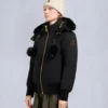 Chaqueta bomber con ribete de piel de oveja Sainte Flavie Original de la serie Gold Chaqueta bomber con ribete de piel de oveja Sainte Flavie Original de la serie Gold