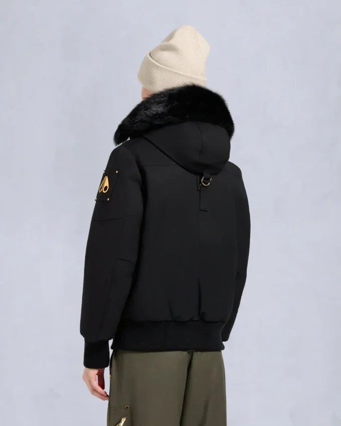Chaqueta bomber con ribete de piel de oveja Sainte Flavie Original de la serie Gold Chaqueta bomber con ribete de piel de oveja Sainte Flavie Original de la serie Gold