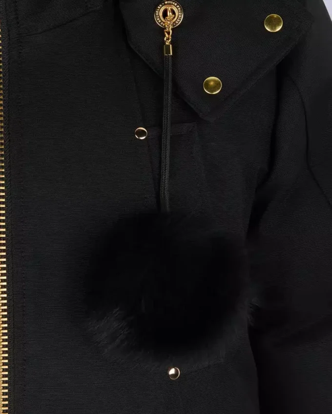 Chaqueta bomber con ribete de piel de oveja Sainte Flavie Original de la serie Gold Chaqueta bomber con ribete de piel de oveja Sainte Flavie Original de la serie Gold