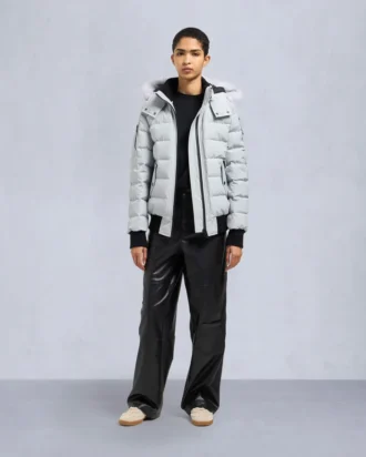 Chaqueta bomber de piel de oveja Onyx Ladriere