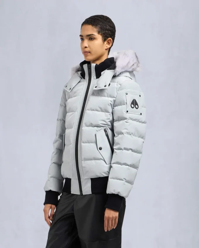 Chaqueta bomber de piel de oveja Onyx Ladriere Chaqueta bomber de piel de oveja Onyx Ladriere
