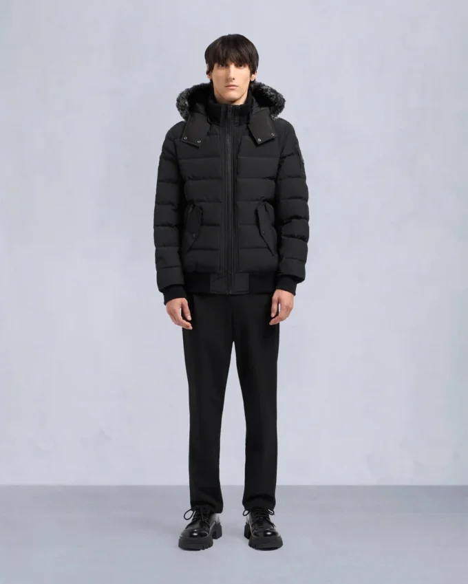 Chaqueta bomber Onyx Scotchtown con ribete de piel de oveja Chaqueta bomber Onyx Scotchtown con ribete de piel de oveja