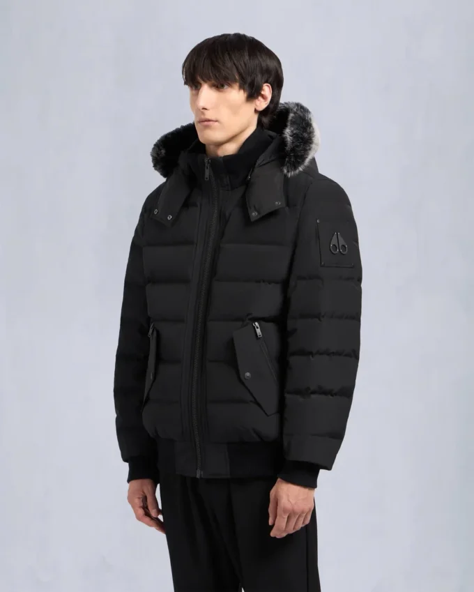 Chaqueta bomber Onyx Scotchtown con ribete de piel de oveja Chaqueta bomber Onyx Scotchtown con ribete de piel de oveja