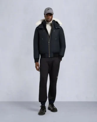 Chaqueta bomber original con ribete de piel de oveja