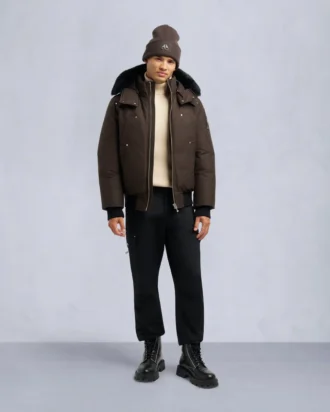 Chaqueta bomber original con ribete de piel de oveja