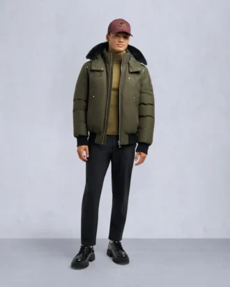 Chaqueta bomber original con ribete de piel de oveja