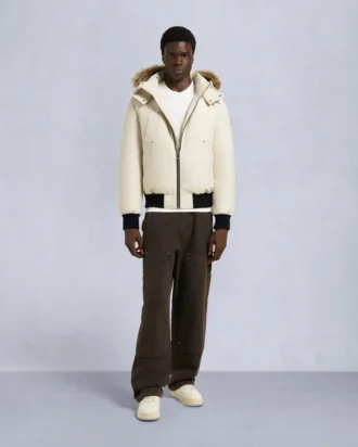 Chaqueta bomber original con ribete de piel de oveja