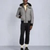 Chaqueta bomber original con ribete de piel de oveja Chaqueta bomber original con ribete de piel de oveja