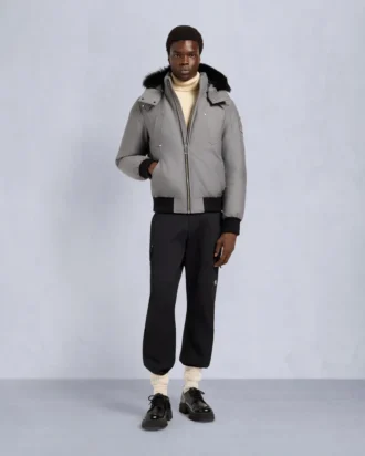Chaqueta bomber original con ribete de piel de oveja