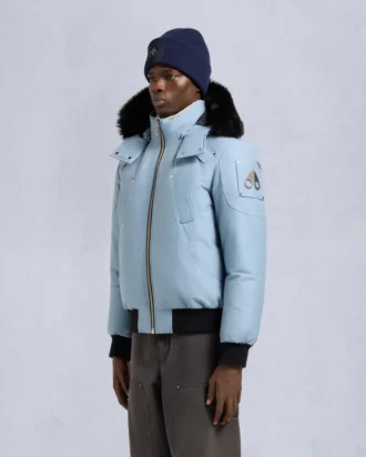 Chaqueta bomber original con ribete de piel de oveja Chaqueta bomber original con ribete de piel de oveja