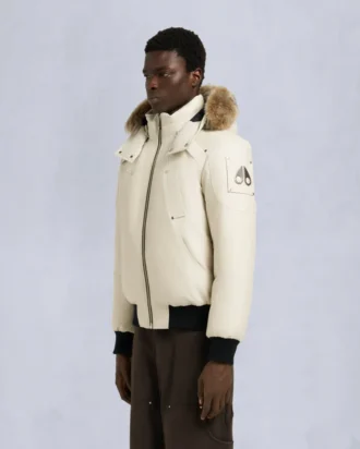 Chaqueta bomber original con ribete de piel de oveja