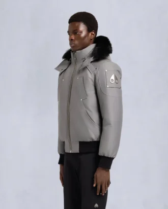 Chaqueta bomber original con ribete de piel de oveja