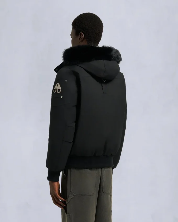 Chaqueta bomber original con ribete de piel de oveja Chaqueta bomber original con ribete de piel de oveja