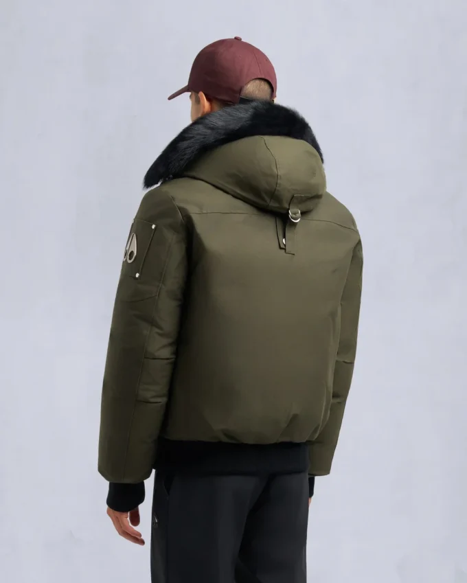 Chaqueta bomber original con ribete de piel de oveja Chaqueta bomber original con ribete de piel de oveja