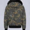 Chaqueta bomber original con ribete de piel de oveja Chaqueta bomber original con ribete de piel de oveja