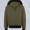 Chaqueta bomber original con ribete de piel de oveja Chaqueta bomber original con ribete de piel de oveja